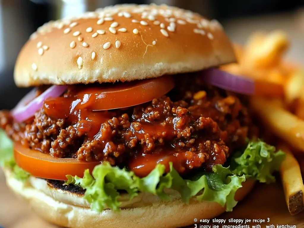 easy sloppy joe recipe 3 ingredients with ketchup