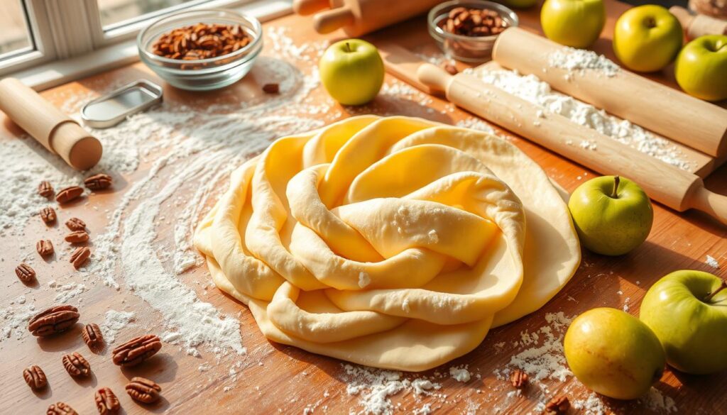 Danish pastry making