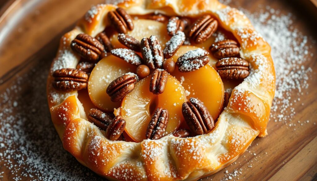 apple and pecan danish pastry tart