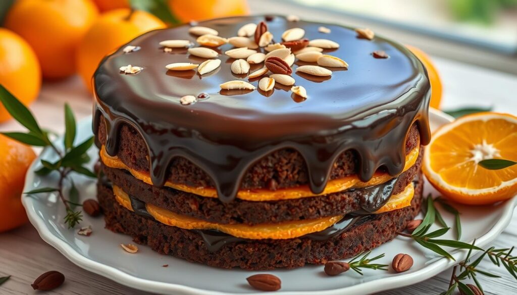 chocolate orange almond cake