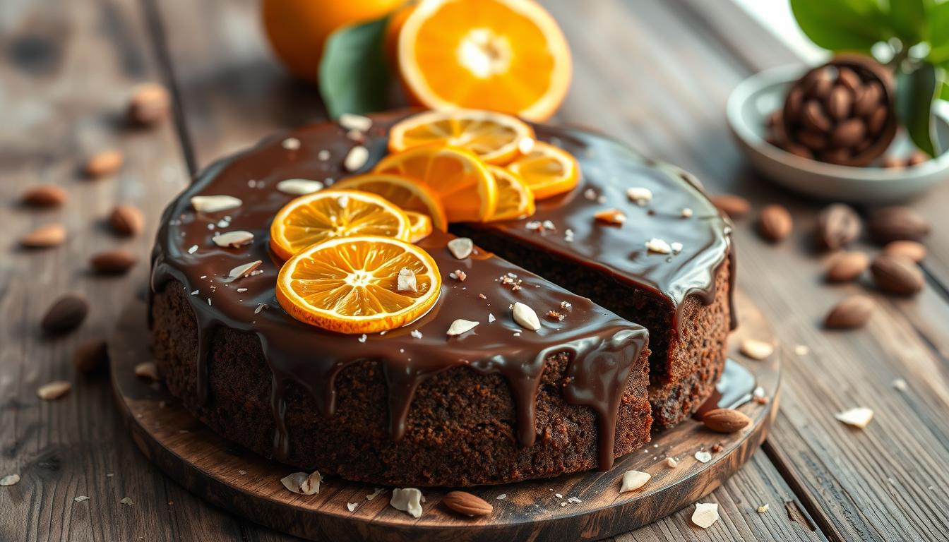 chocolate orange almond cake