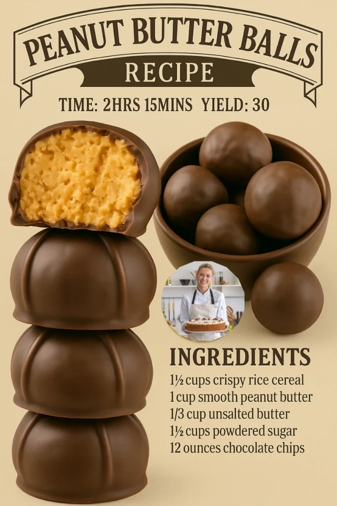 Delicious no-bake peanut butter balls on a plate
