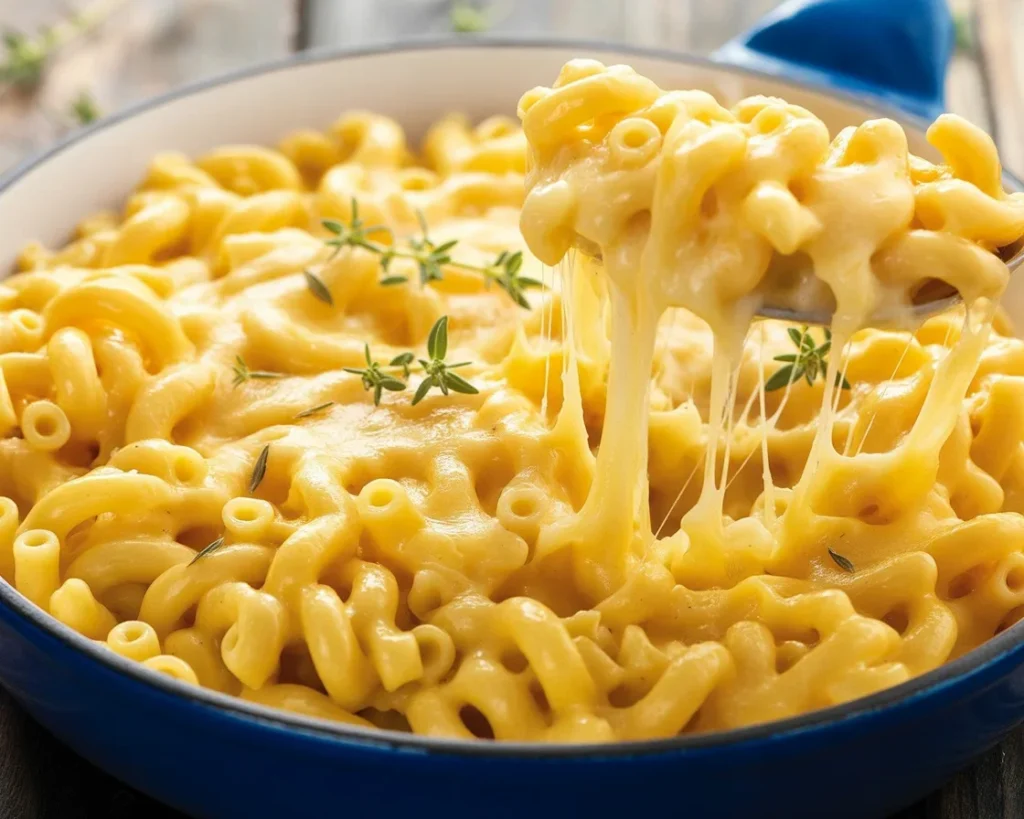Tini's viral mac and cheese dish, creamy and cheesy, made with 2.5 pounds of cheese.