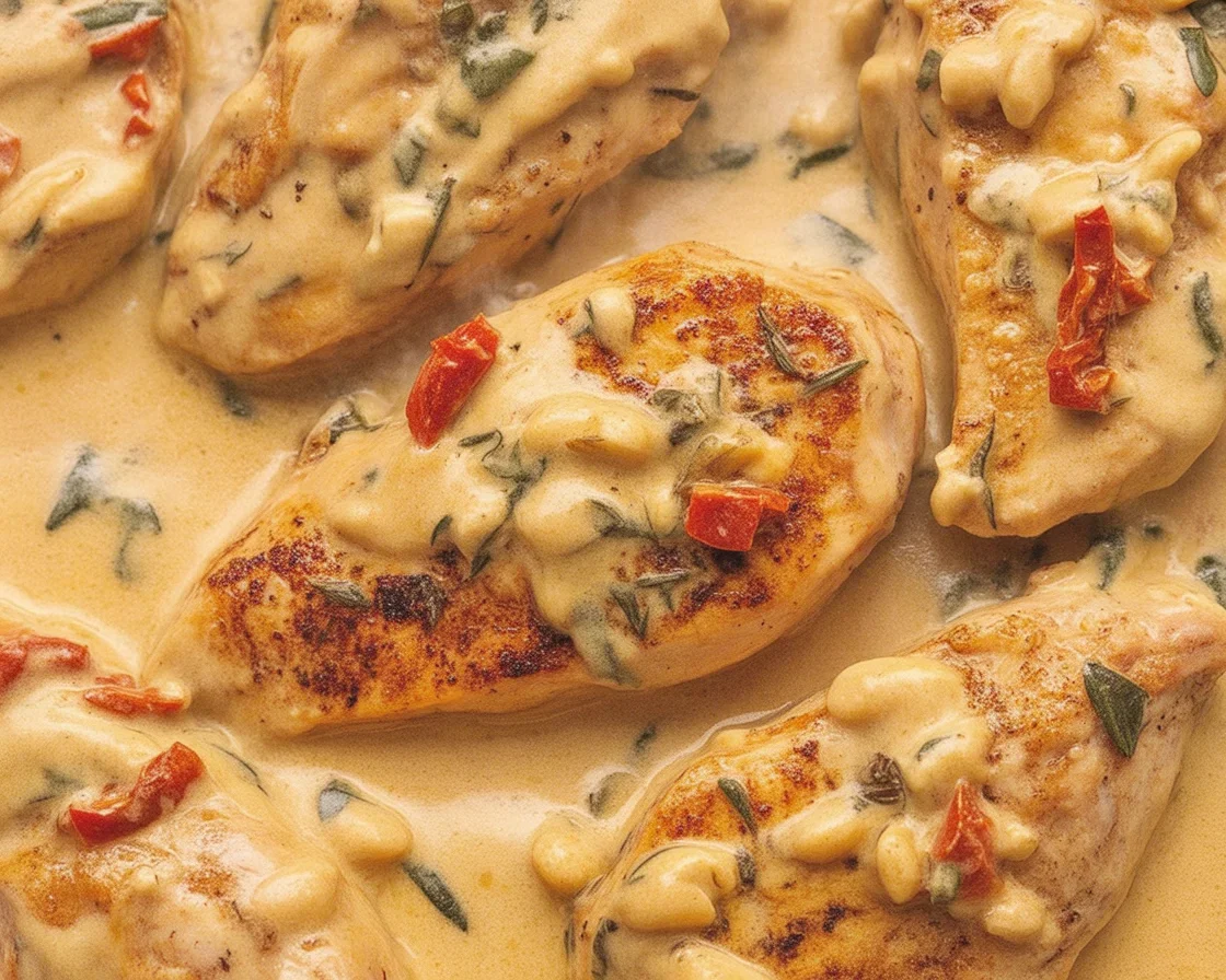 Delicious Marry Me Chicken dish with sun-dried tomatoes and creamy sauce