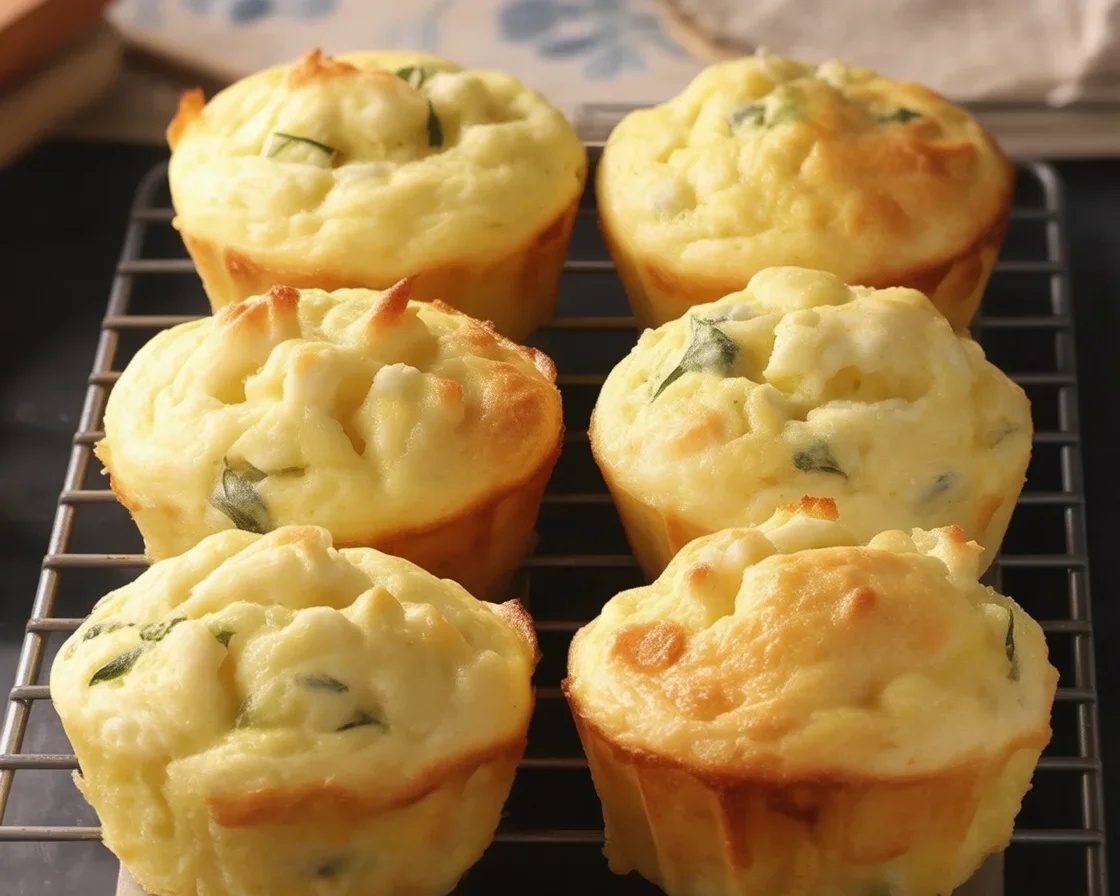 Fluffy cottage cheese egg muffins baked to perfection with eggs and fresh vegetables.