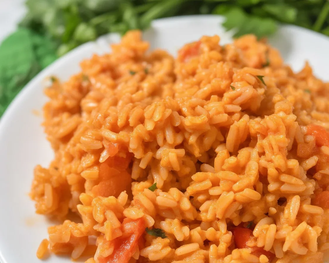 Delicious homemade Spanish rice served alongside Mexican dishes, perfect side dish.