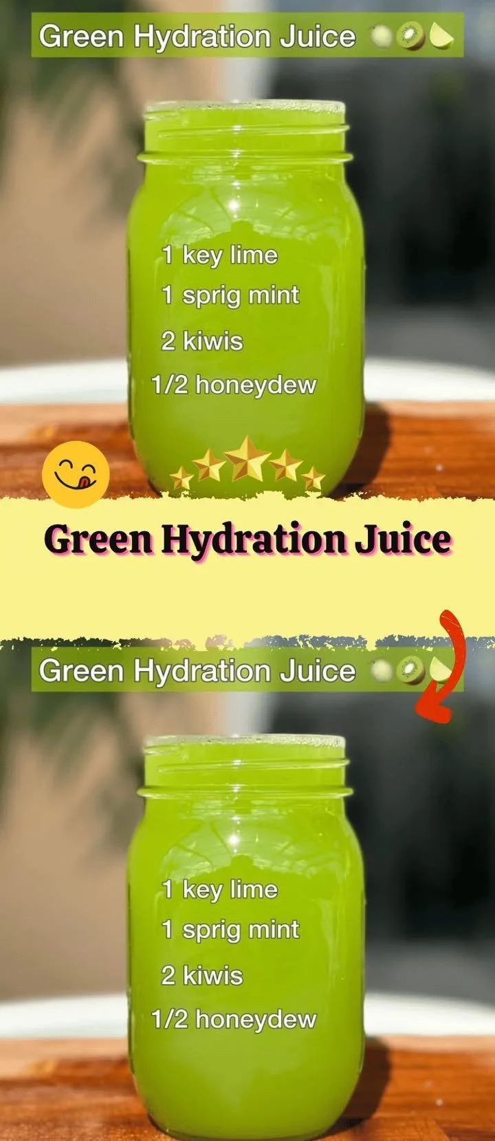Fresh green hydration juice rich in nutrients and flavor