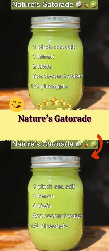Bottle of Nature's Gatorade, a natural alternative for hydration.