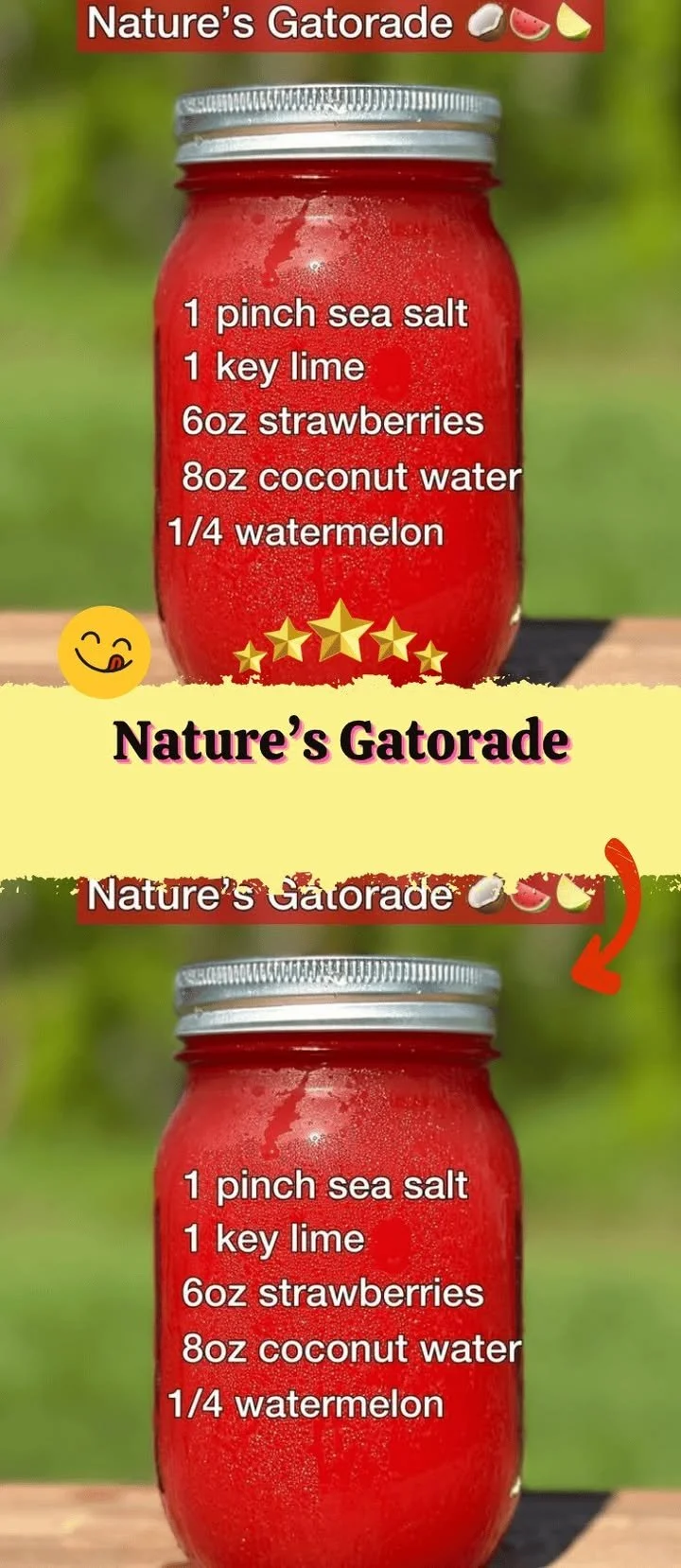 Nature's Gatorade for natural hydration and electrolyte replenishment